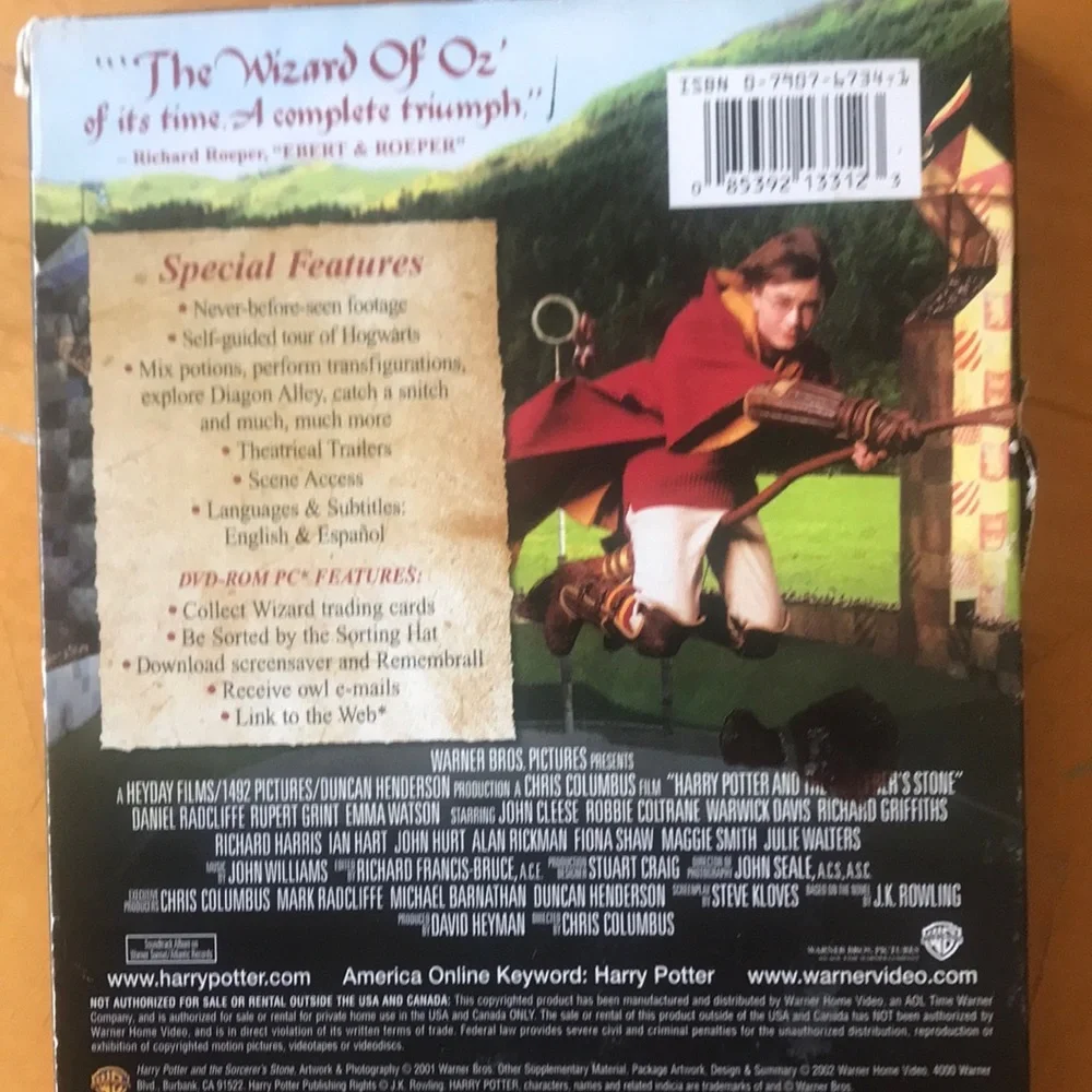 Harry Potter and the Sorcerer's Stone DVD
